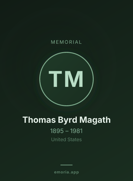 Memorial portrait of Thomas Byrd Magath