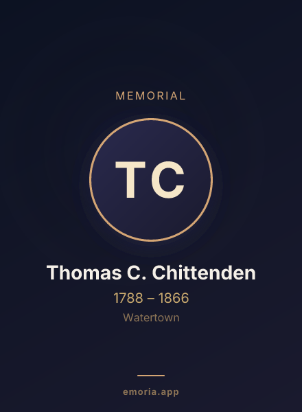 Memorial portrait of Thomas C. Chittenden