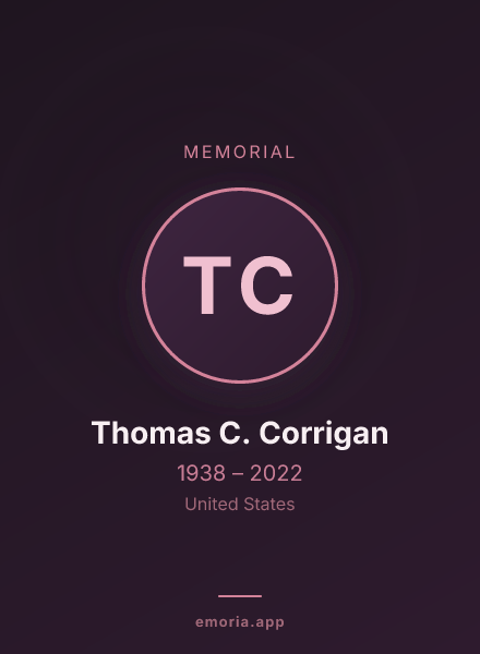 Memorial portrait of Thomas C. Corrigan