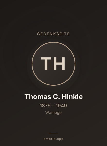 Gedenkportrait von Thomas C. Hinkle