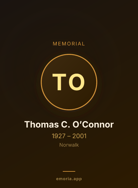 Memorial portrait of Thomas C. O’Connor
