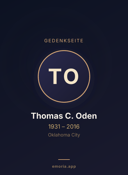 Gedenkportrait von Thomas C. Oden