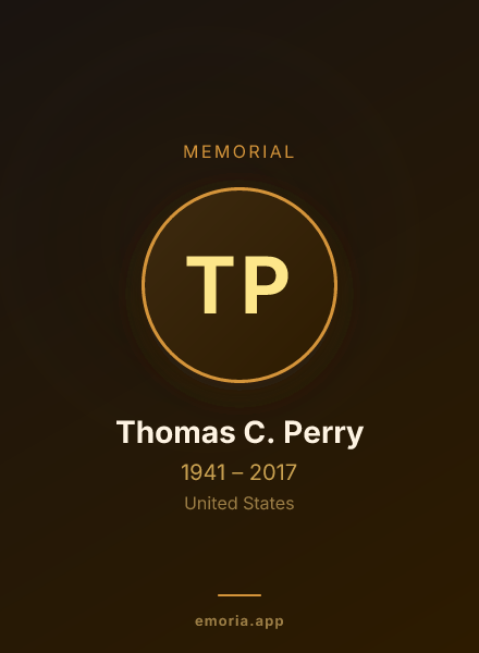 Memorial portrait of Thomas C. Perry