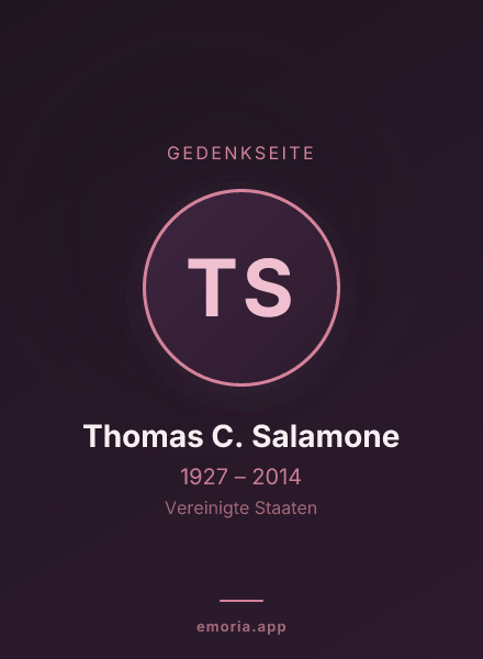 Gedenkportrait von Thomas C. Salamone
