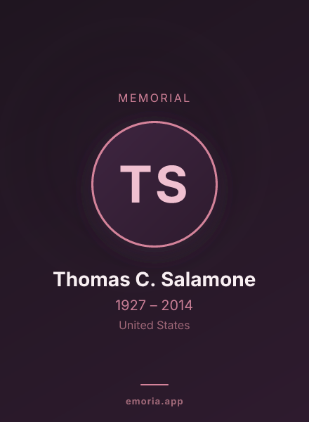 Memorial portrait of Thomas C. Salamone