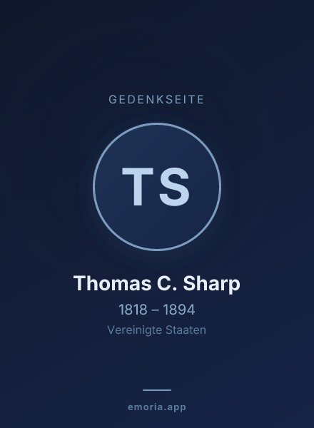 Gedenkportrait von Thomas C. Sharp