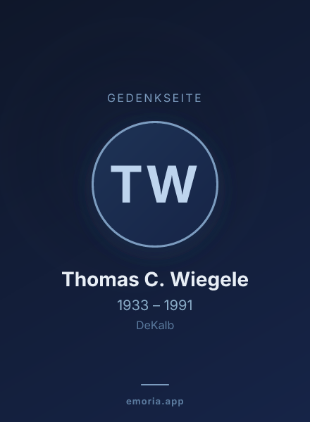Gedenkportrait von Thomas C. Wiegele