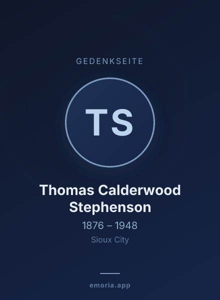 Gedenkportrait von Thomas Calderwood Stephenson