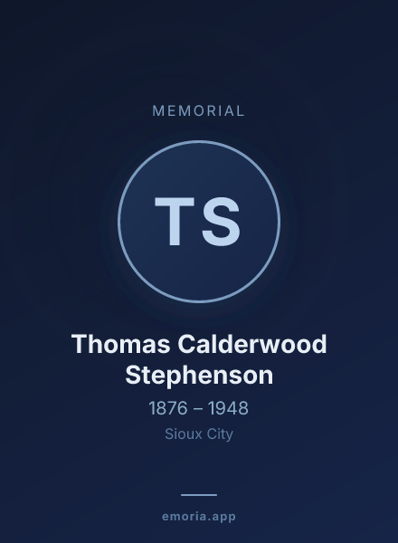 Memorial portrait of Thomas Calderwood Stephenson