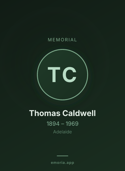 Memorial portrait of Thomas Caldwell
