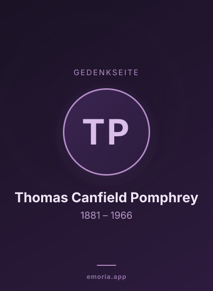 Gedenkportrait von Thomas Canfield Pomphrey