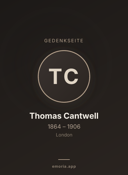 Gedenkportrait von Thomas Cantwell
