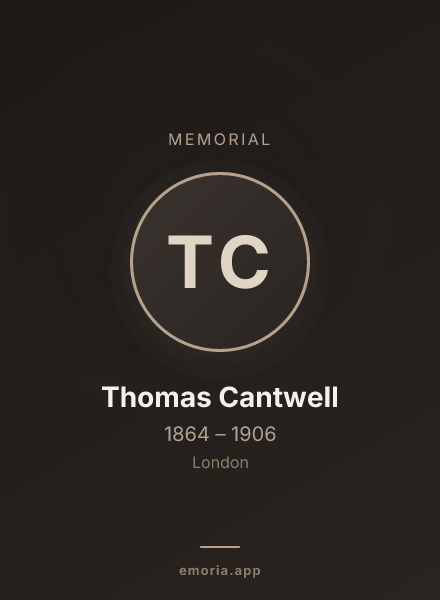 Memorial portrait of Thomas Cantwell