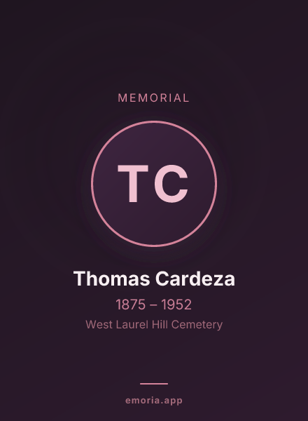 Memorial portrait of Thomas Cardeza