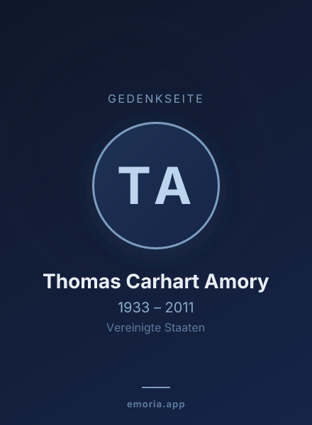 Gedenkportrait von Thomas Carhart Amory