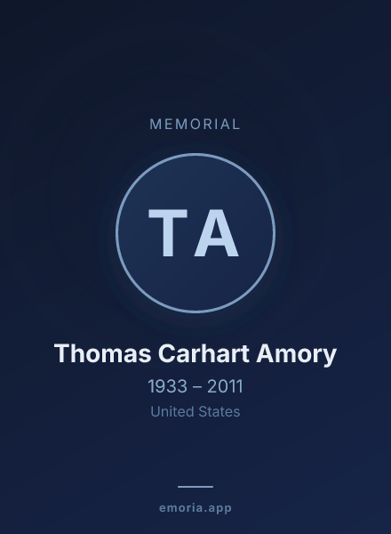 Memorial portrait of Thomas Carhart Amory