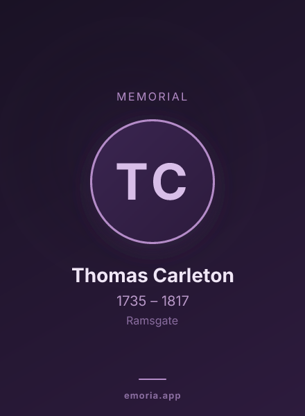 Memorial portrait of Thomas Carleton