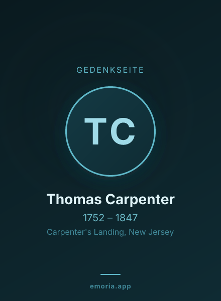 Gedenkportrait von Thomas Carpenter