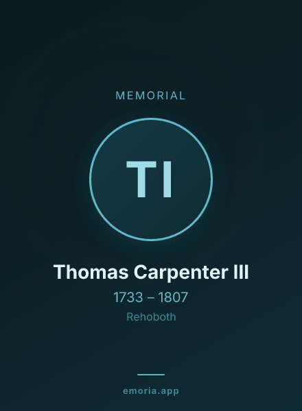 Memorial portrait of Thomas Carpenter III