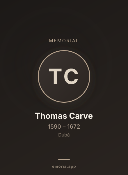 Memorial portrait of Thomas Carve