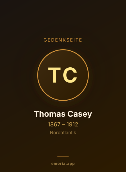 Gedenkportrait von Thomas Casey