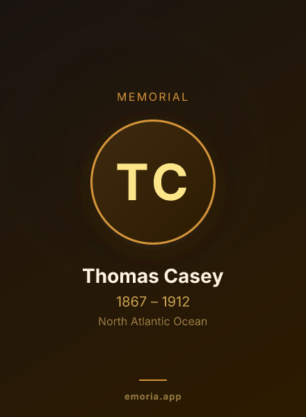 Memorial portrait of Thomas Casey