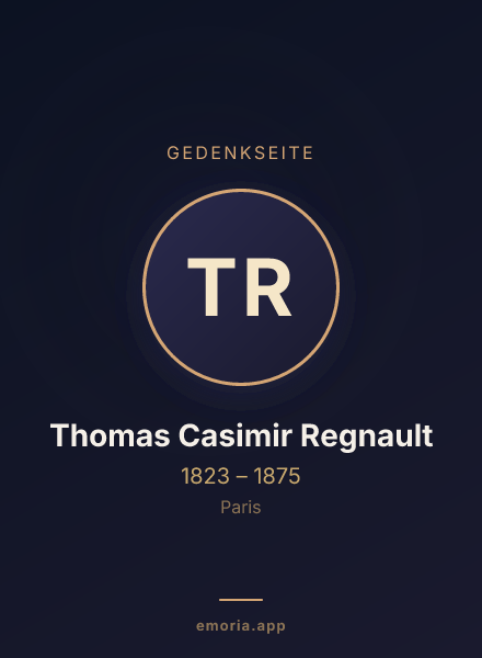 Gedenkportrait von Thomas Casimir Regnault