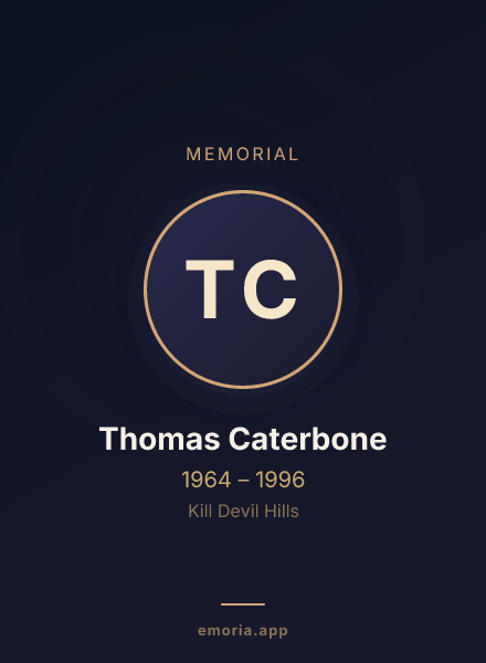 Memorial portrait of Thomas Caterbone