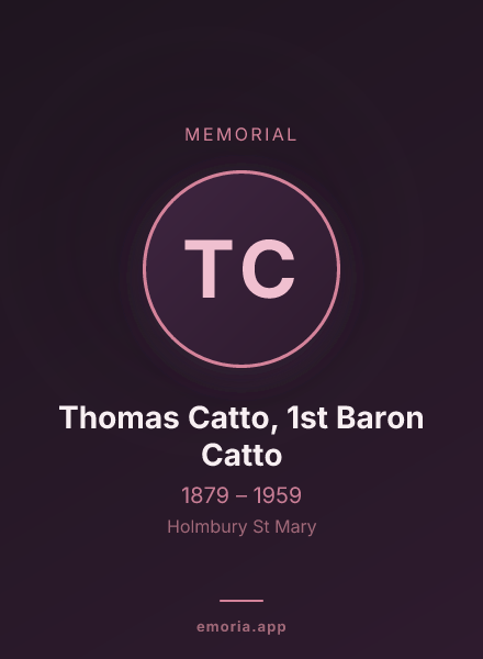 Memorial portrait of Thomas Catto, 1st Baron Catto