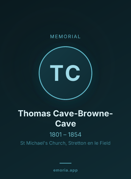 Memorial portrait of Thomas Cave-Browne-Cave