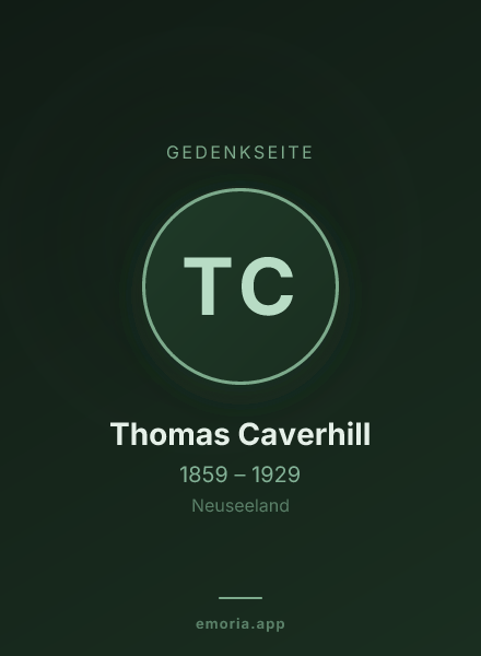 Gedenkportrait von Thomas Caverhill