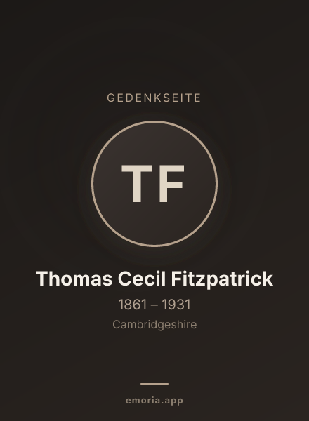 Gedenkportrait von Thomas Cecil Fitzpatrick
