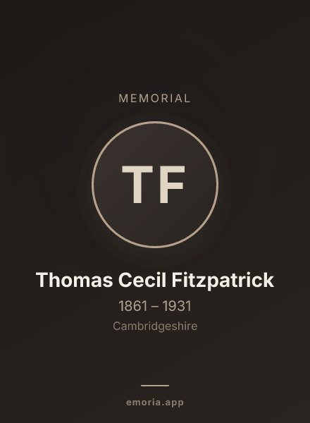 Memorial portrait of Thomas Cecil Fitzpatrick
