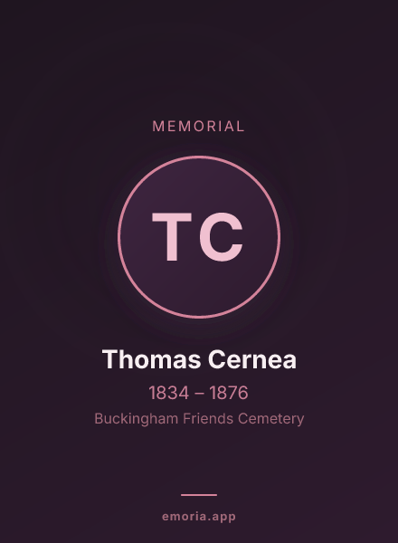 Memorial portrait of Thomas Cernea