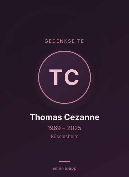 Gedenkportrait von Thomas Cezanne