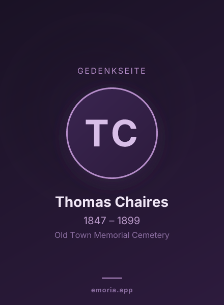 Gedenkportrait von Thomas Chaires