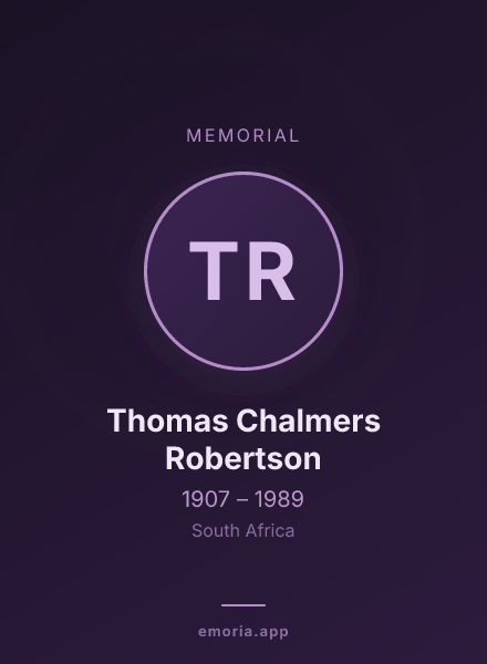 Memorial portrait of Thomas Chalmers Robertson