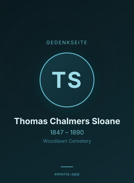 Gedenkportrait von Thomas Chalmers Sloane