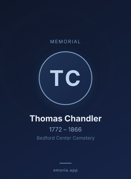 Memorial portrait of Thomas Chandler