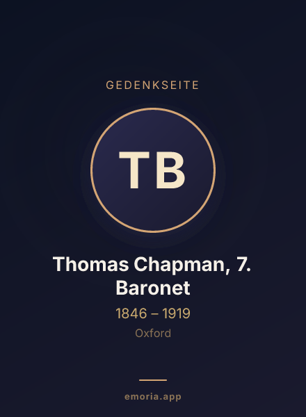 Gedenkportrait von Thomas Chapman, 7. Baronet