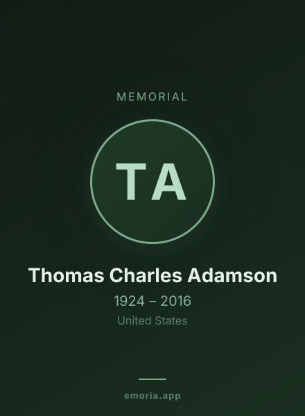 Memorial portrait of Thomas Charles Adamson