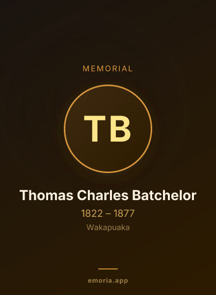 Memorial portrait of Thomas Charles Batchelor