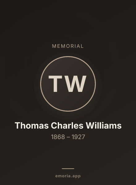 Memorial portrait of Thomas Charles Williams