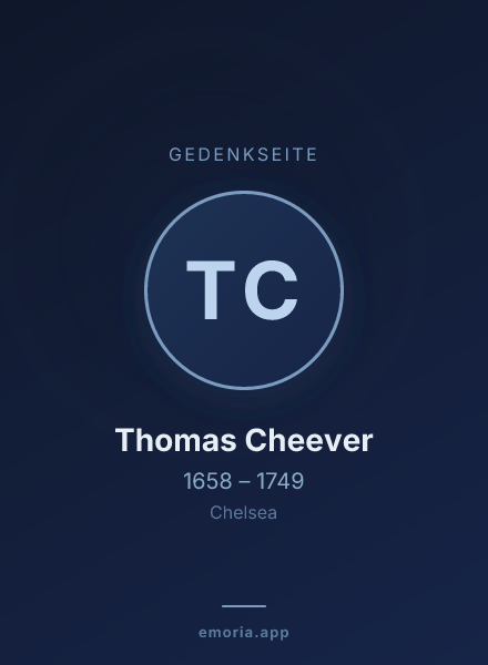Gedenkportrait von Thomas Cheever