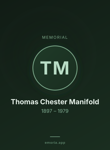 Memorial portrait of Thomas Chester Manifold