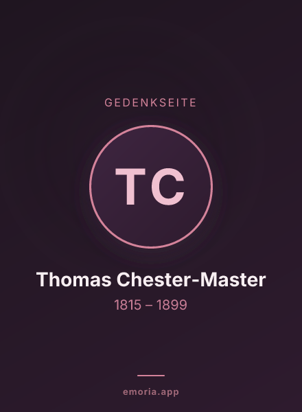 Gedenkportrait von Thomas Chester-Master