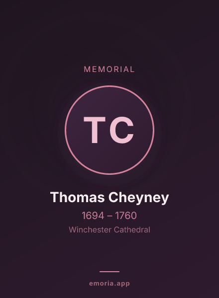 Memorial portrait of Thomas Cheyney