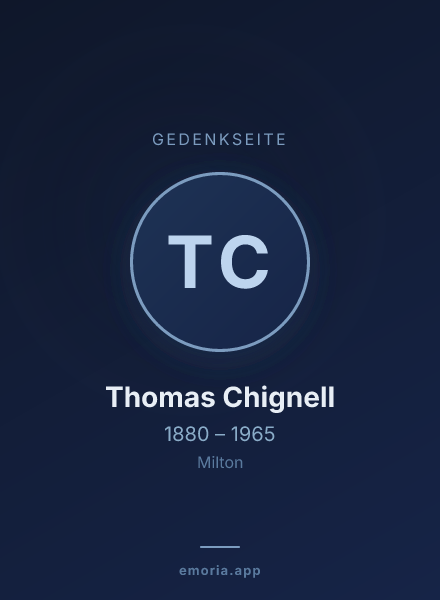 Gedenkportrait von Thomas Chignell
