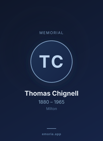 Memorial portrait of Thomas Chignell