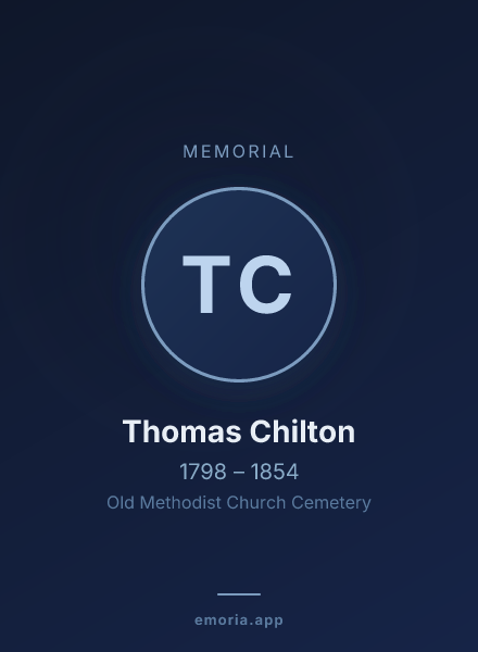 Memorial portrait of Thomas Chilton